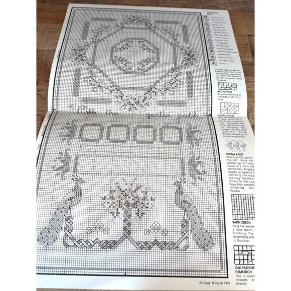 RARE Vintage Cross Stitch Pattern "Walk The Gentle Path" Embroidery Design - Picture 4 of 4